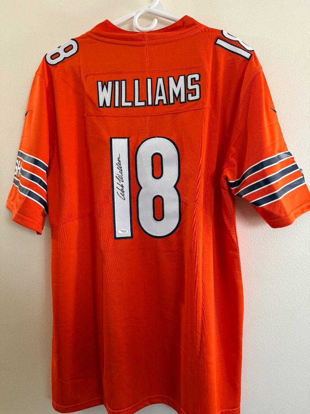 CALEB WILLIAMS SIGNED CHICAGO BEARS QB AUTOGRAPHED NIKE JERSEY w/COA Large 32-1